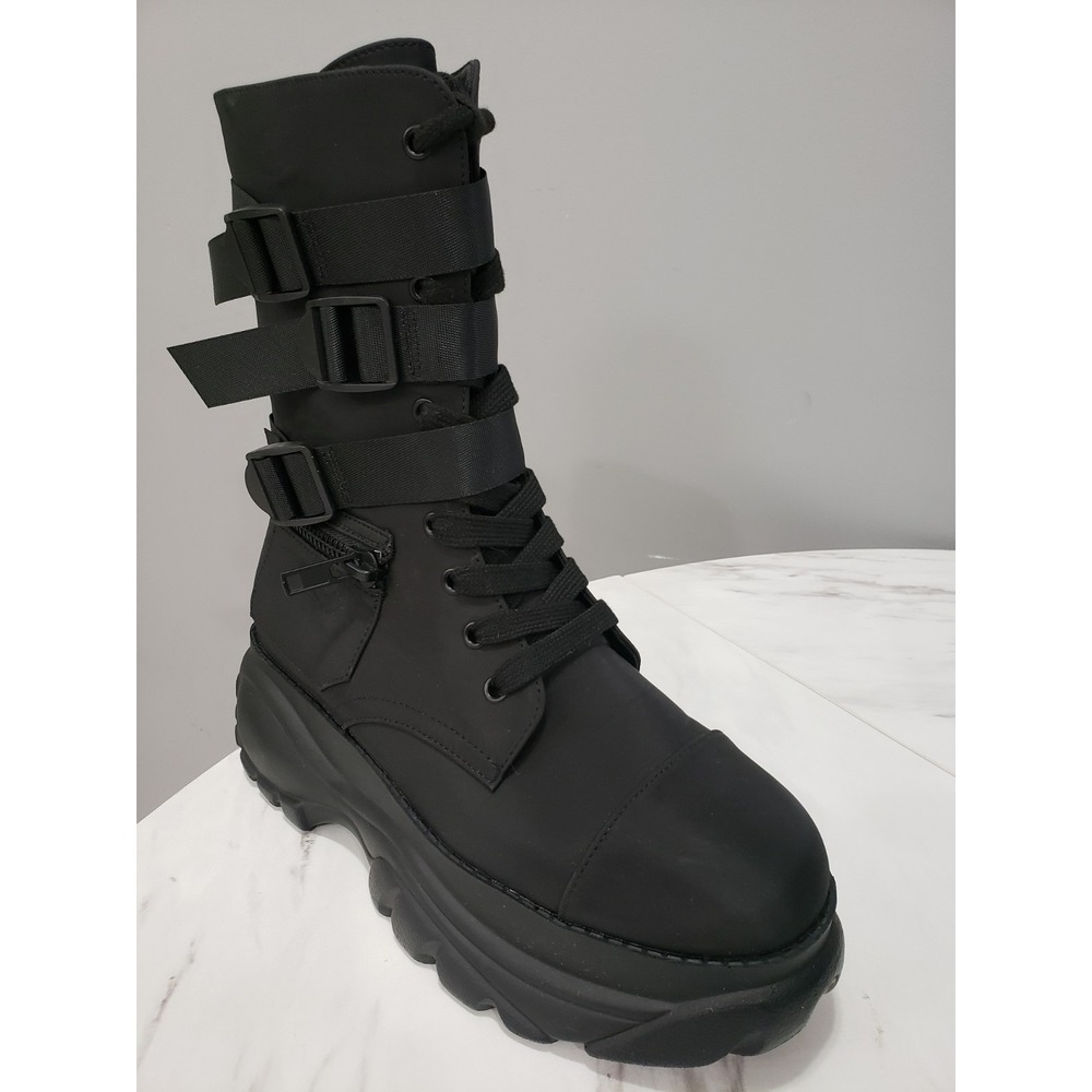 SIZE 8 DOLLS KILL Poster Grl Mad Hustle Pocket Combat Boots PLATFORM GOTHIC